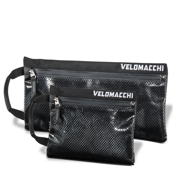 A tool pouch, dopp kit, first aid pouch.